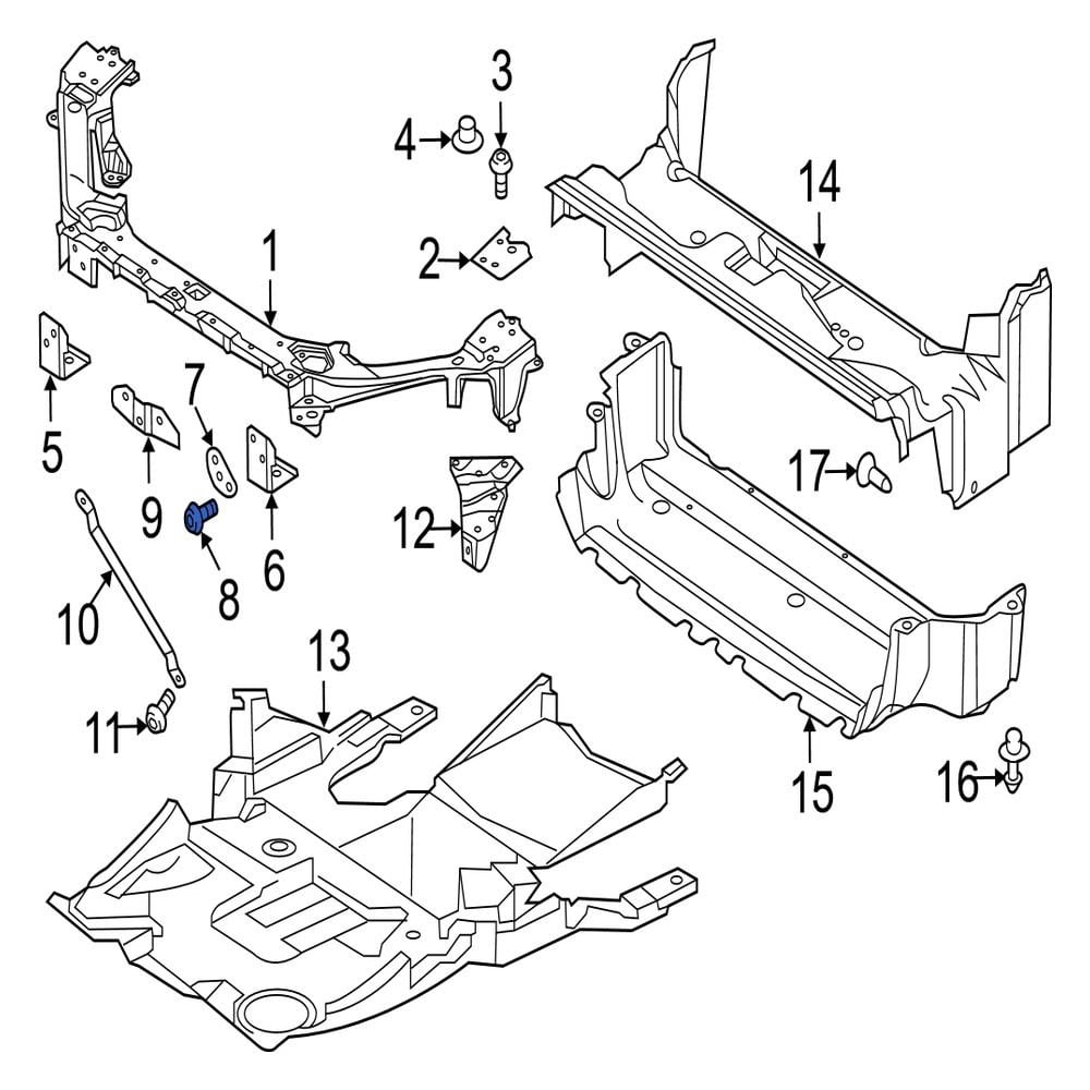 Jaguar Oe C2p9403 - Bumper Impact Bar Bolt