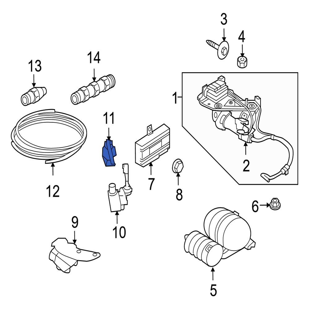 Jaguar OE C2D2483 Active Suspension Control Module Clip