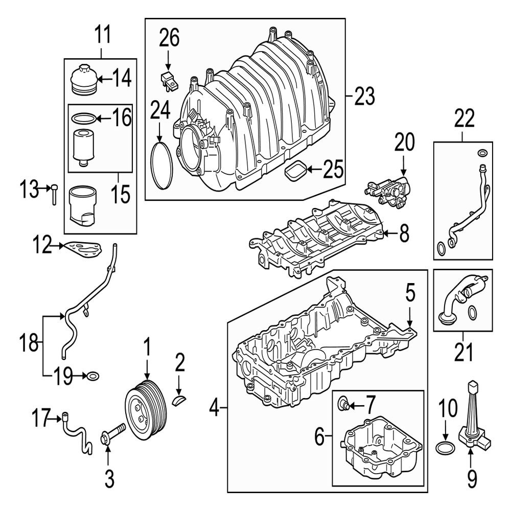 Jaguar OE C2Z30681 - Lower Engine Oil Pan