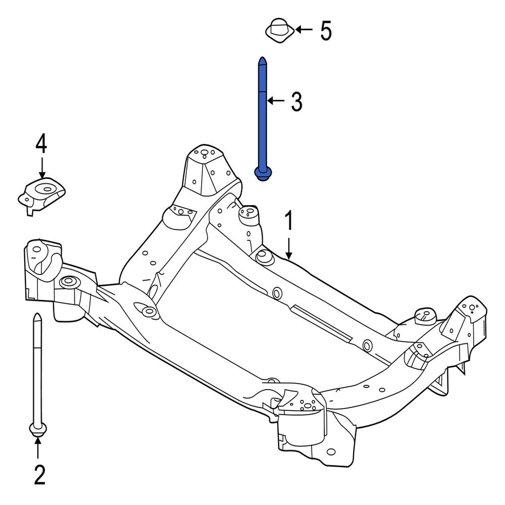 Jaguar OE C2P7447 Rear Engine Cradle Bolt