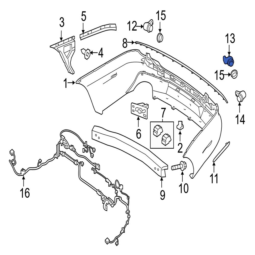 Jaguar OE C2Z22810 - Front Outer Parking Aid Sensor