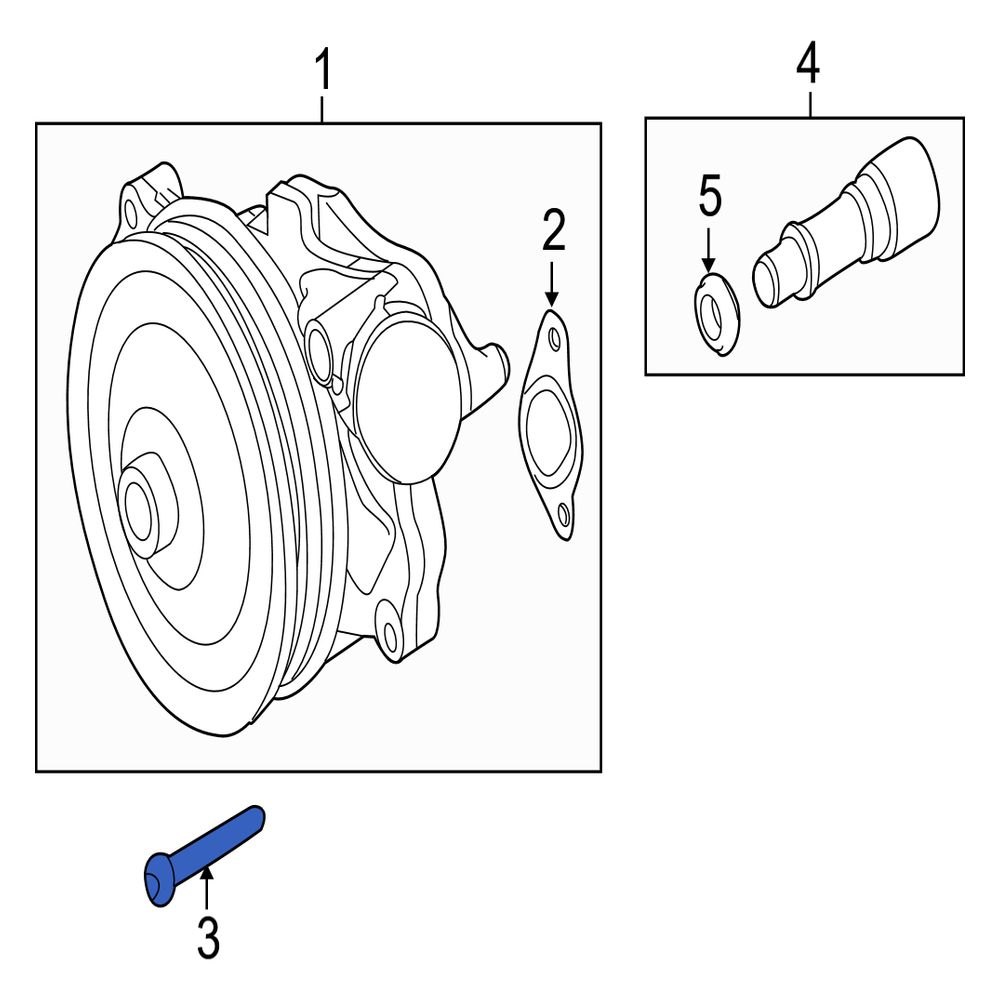 Jaguar OE AJ811615 - Engine Water Pump Bolt