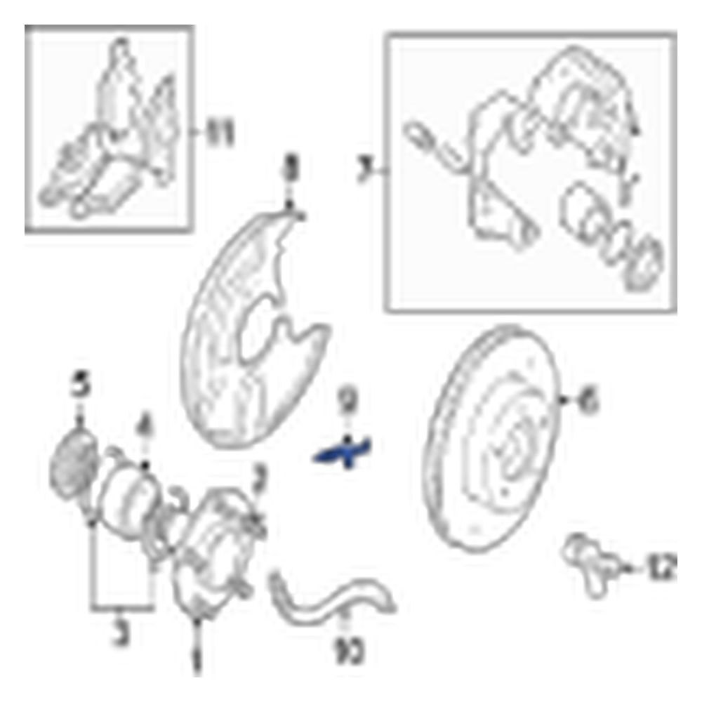 Jaguar OE MJA1932AA Brake Dust Shield Bracket