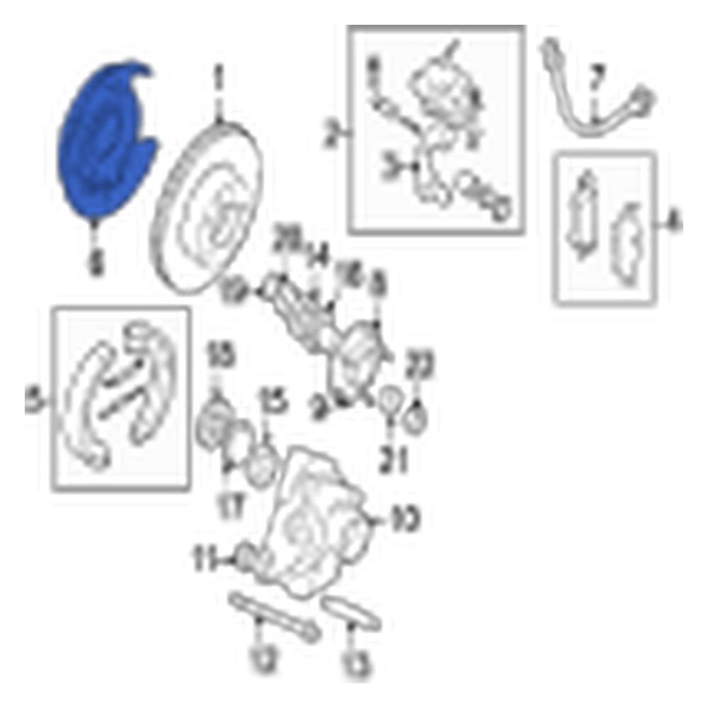 Jaguar OE MJA1932AA Front Right Brake Dust Shield