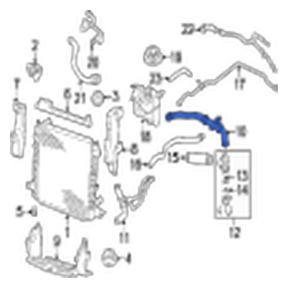 Jaguar OE XR855084 Upper Radiator Coolant Hose