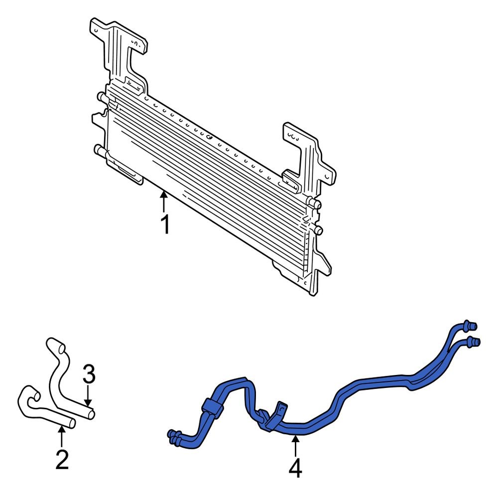 Jaguar OE XR814268 Power Steering Cooler Line