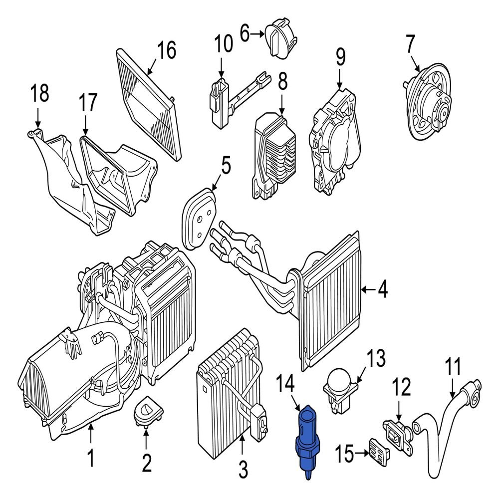 Jaguar OE XR858222 Ambient Air Temperature Sensor