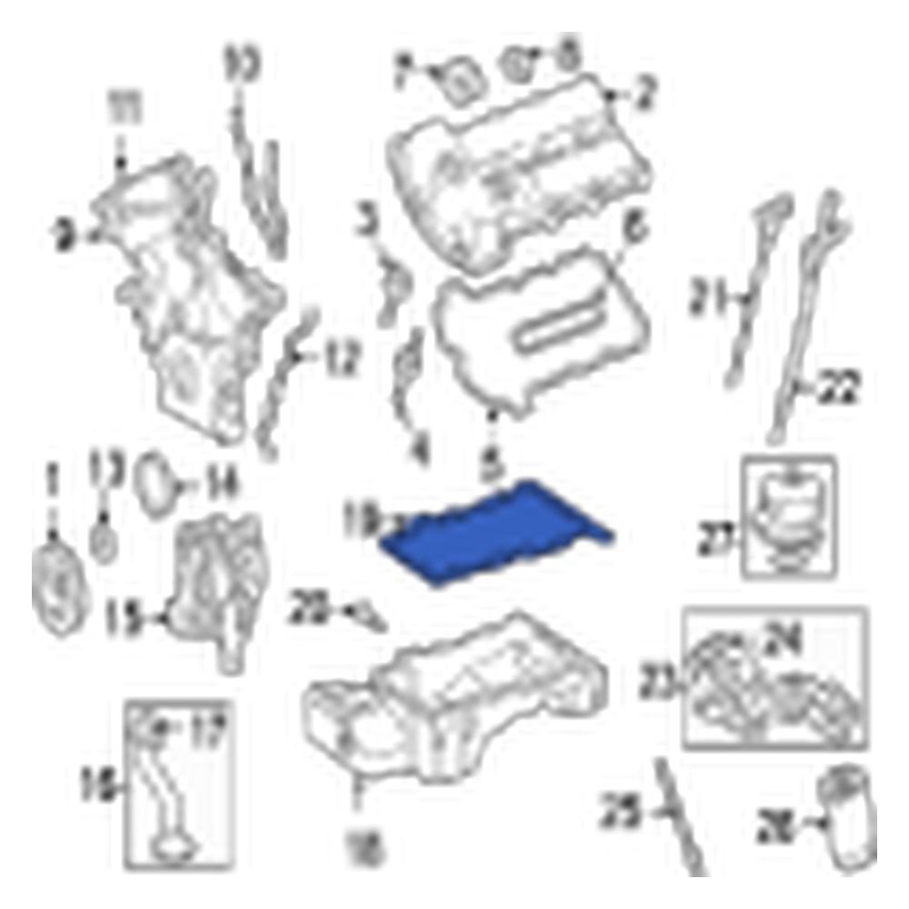 Jaguar OE C2S43270 Engine Oil Pan Gasket