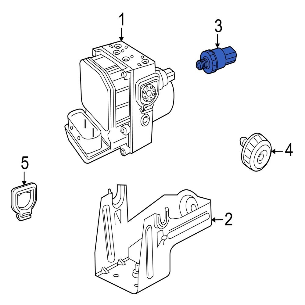 Jaguar OE C2S16180 Brake Pressure Differential Switch