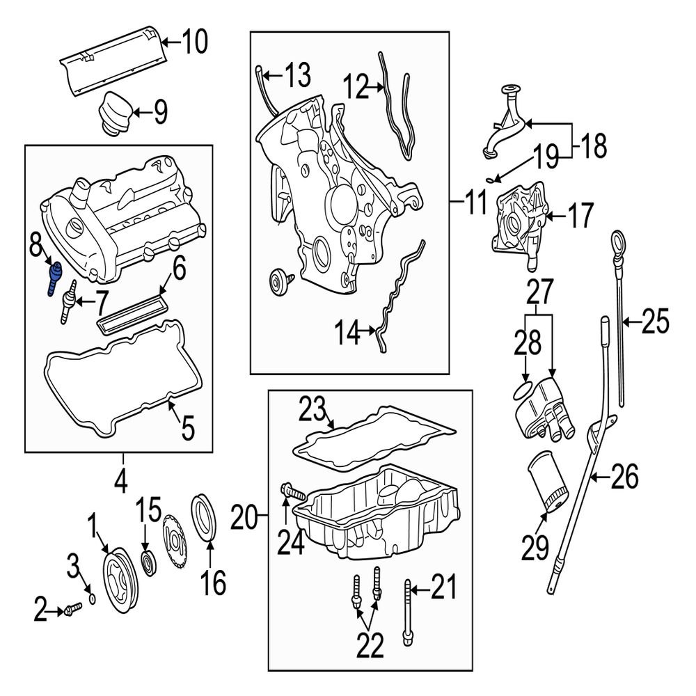 Jaguar OE C2S44851 Front Engine Valve Cover Stud