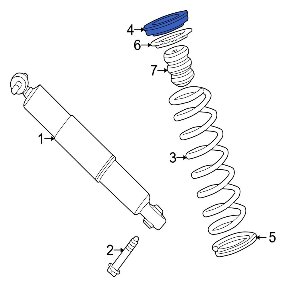 Jaguar OE C2S12151 Upper Suspension Shock Absorber Mount Insulator