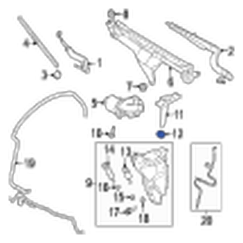 Jaguar OE C2P11182 Washer Fluid Reservoir Filler Pipe Seal