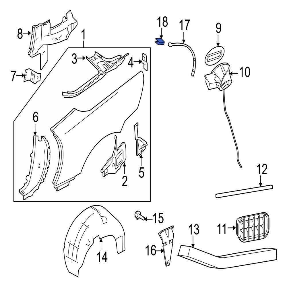 Jaguar OE C2P7160 - Seat Armrest Clip