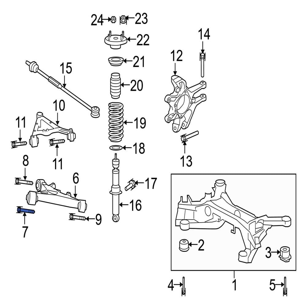 Jaguar OE C2P7438 - Suspension Control Arm Bolt