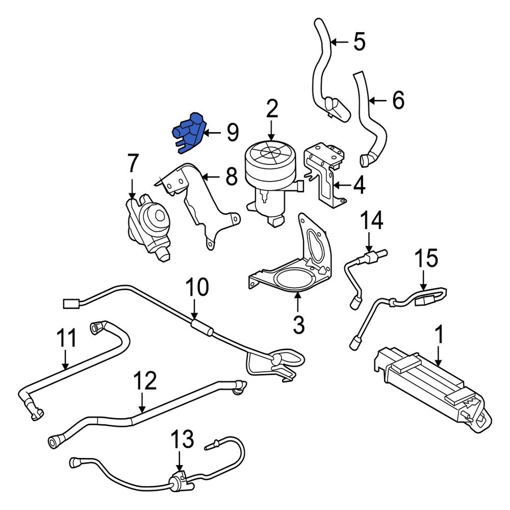 Jaguar OE XR855179 Secondary Air Injection Solenoid