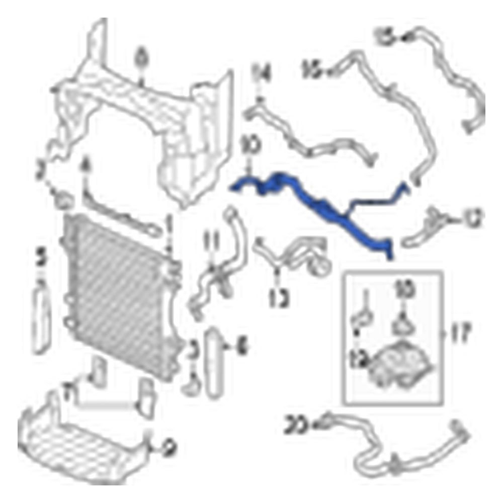 Jaguar OE C2D25608 Upper Radiator Coolant Hose