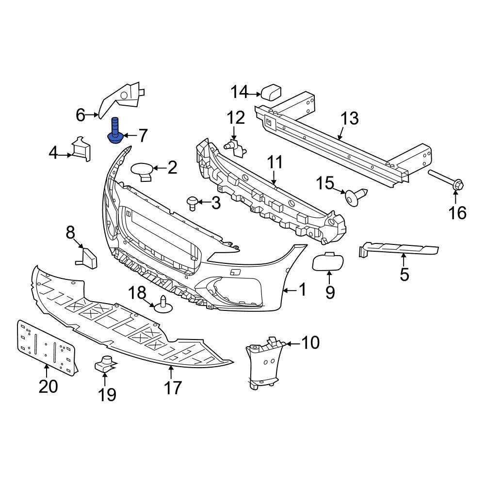 Jaguar OE T2H3683 - Bumper Cover Stay Bolt