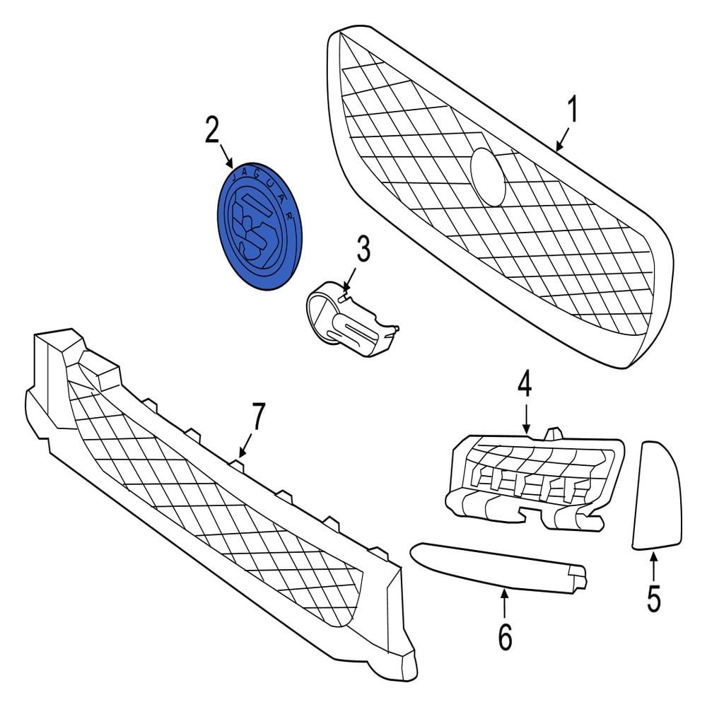 Jaguar OE C2D35916 - Front Grille Emblem