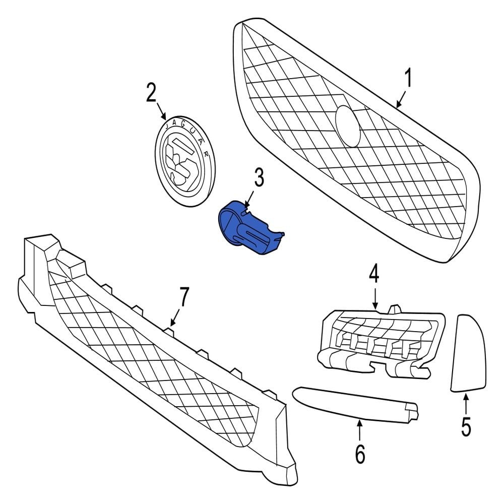 Jaguar OE C2D35915 - Front Grille Emblem