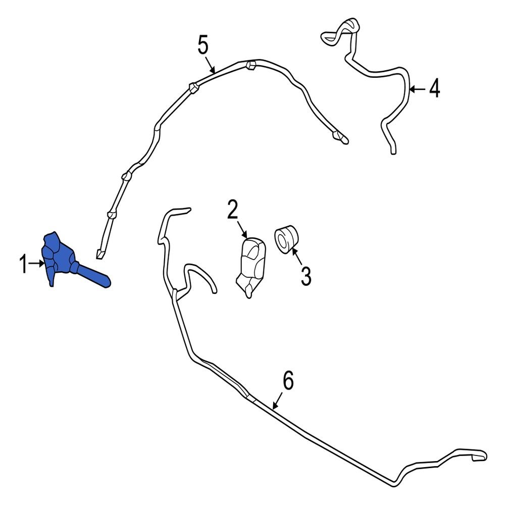 Jaguar OE T2H3656 Front Left Headlight Washer Nozzle