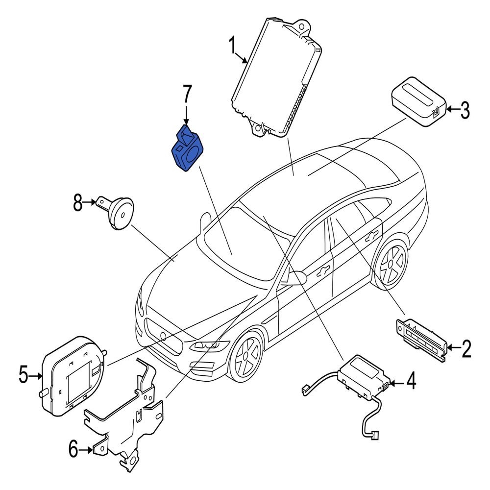 Jaguar OE C2D2942 Keyless Entry Receiver