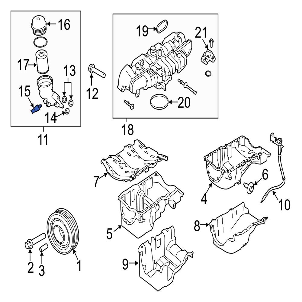 Jaguar OE JDE40662 - Engine Oil Pressure Switch