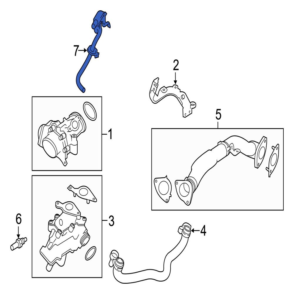 Jaguar OE JDE37018 Exhaust Gas Recirculation (EGR) Pressure Sensor