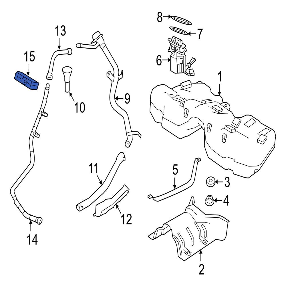Jaguar OE T4N4301 Fuel Tank Vent Hose Clamp