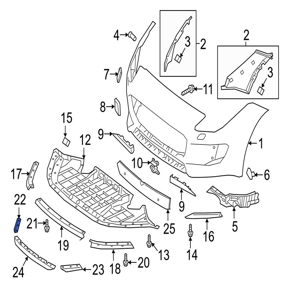 Jaguar OE T2R25423 - Front Right Lower Bumper Trim