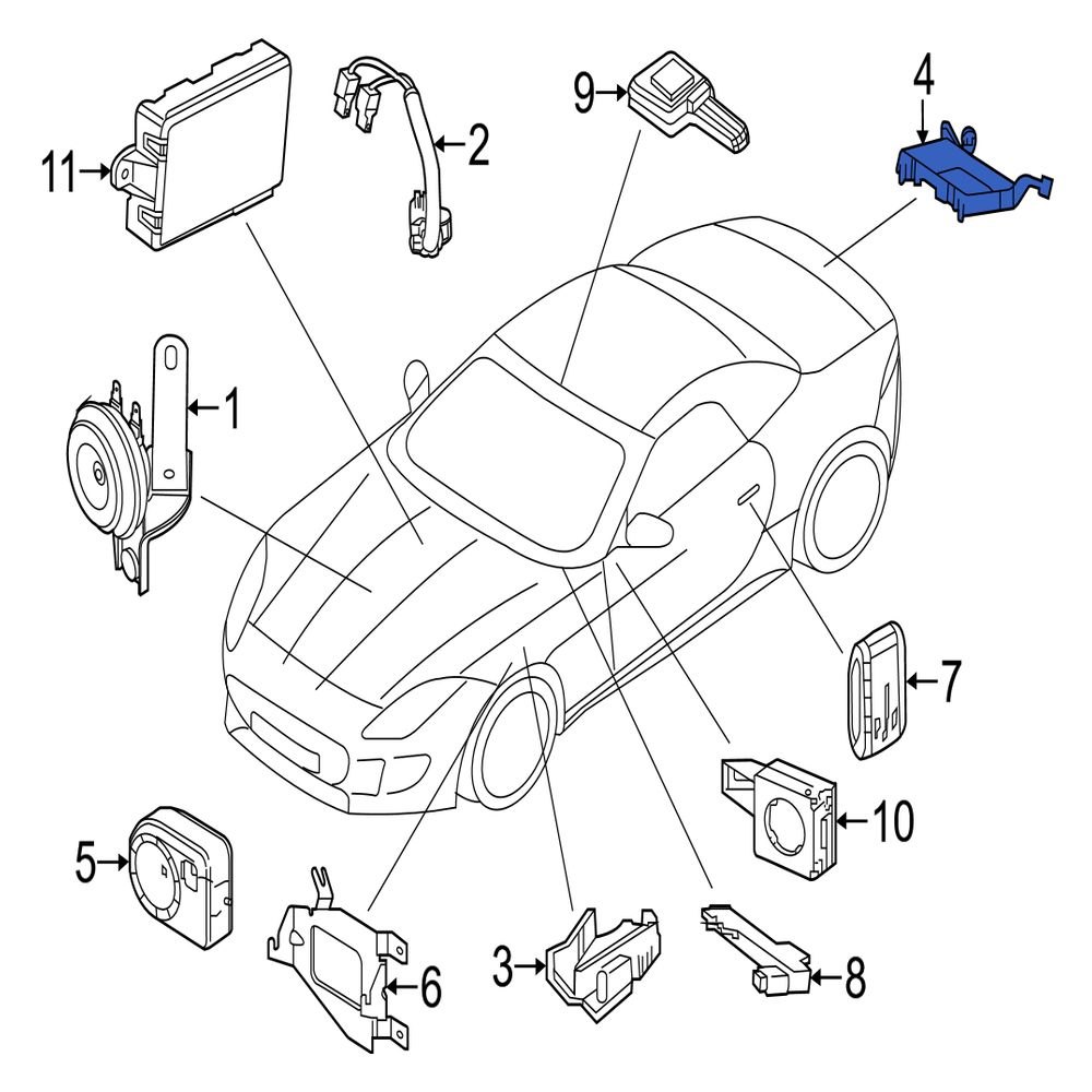 Jaguar OE T2R31275 AntiTheft Infrared Sensor