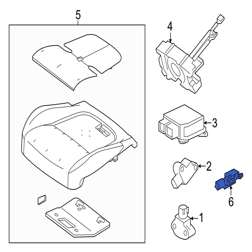 Jaguar OE T2H4071 Front Right Seat Track Position Sensor