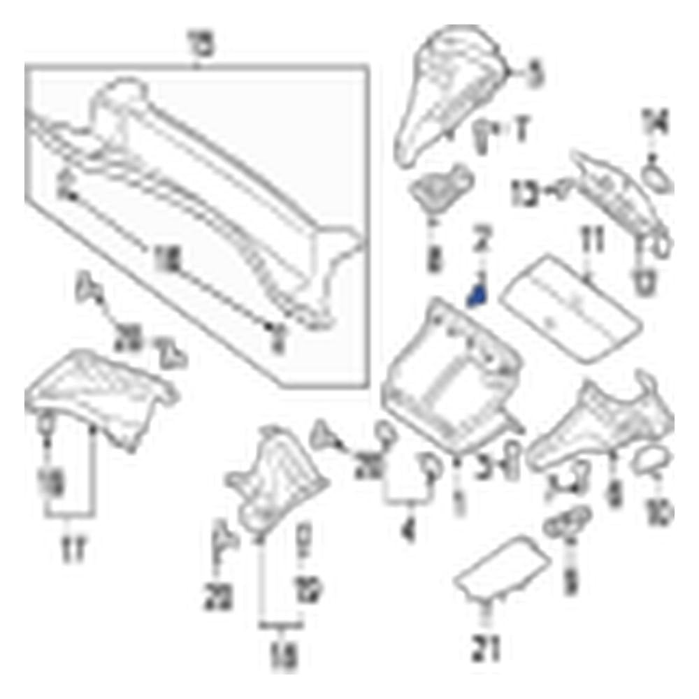 Jaguar OE C2C16641LEG - Trunk Trim Panel Clip