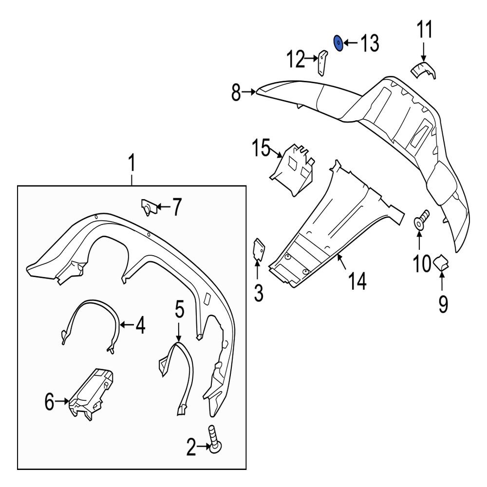 Jaguar Oe Xr854810 - Bumper Cover Nut