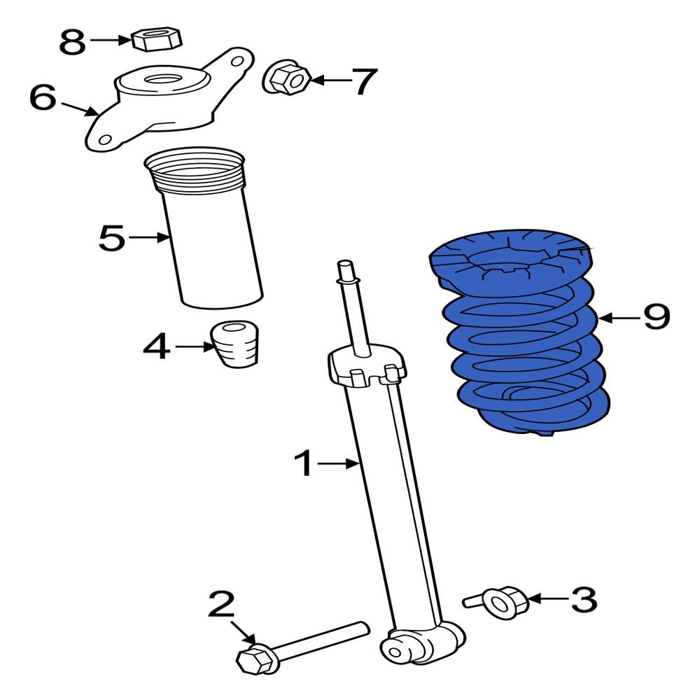 Jaguar OE T4N31298 Front Coil Spring
