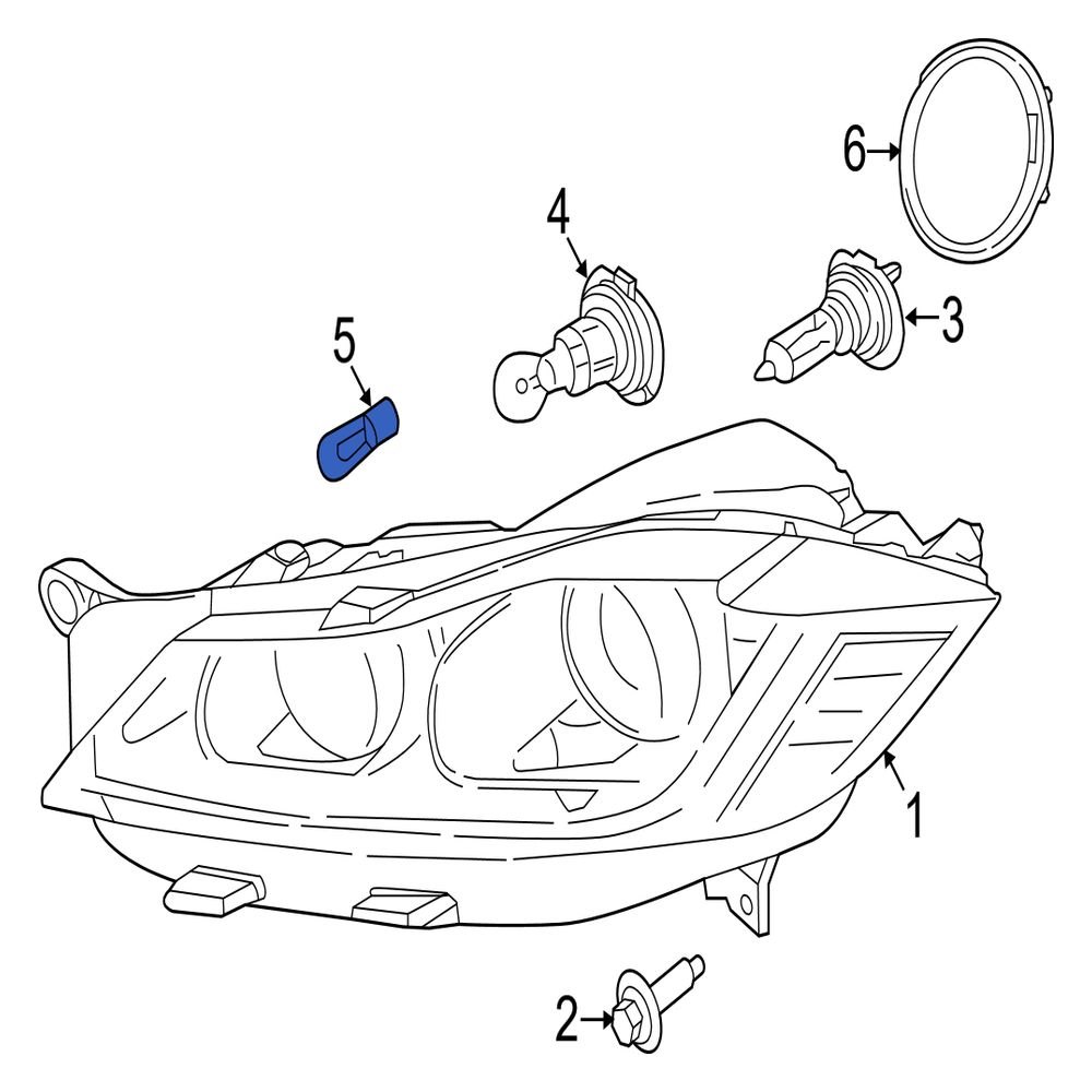 Jaguar OE JDE38215 Front Side Marker Light Bulb