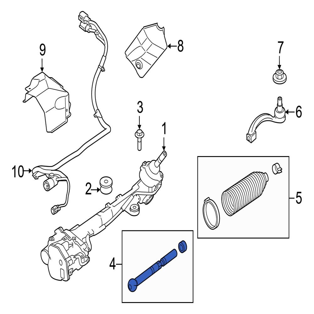 Jaguar OE T4A28746 - Front Outer Steering Tie Rod End