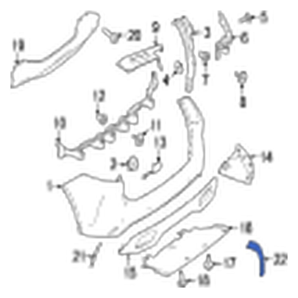Jaguar OE T4A33542 Rear Right Wheel Arch Molding