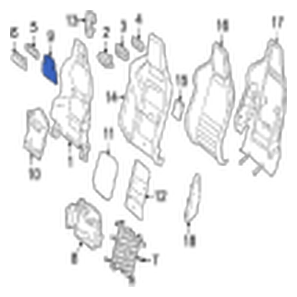 Jaguar OE T2R23676 Front Headrest Bracket