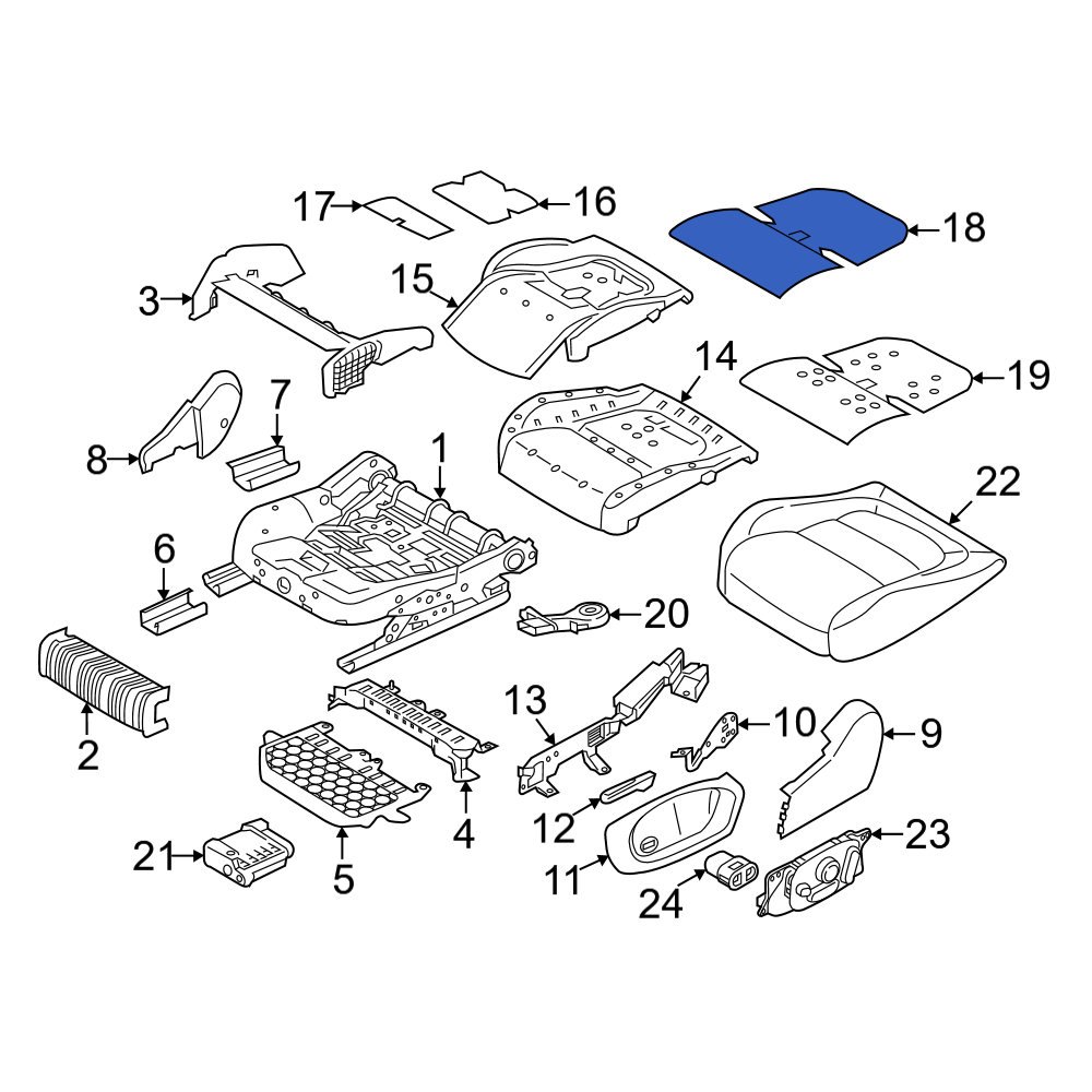 Jaguar OE T2H17169 Front Lower Climate Controlled Seat Cooling Unit