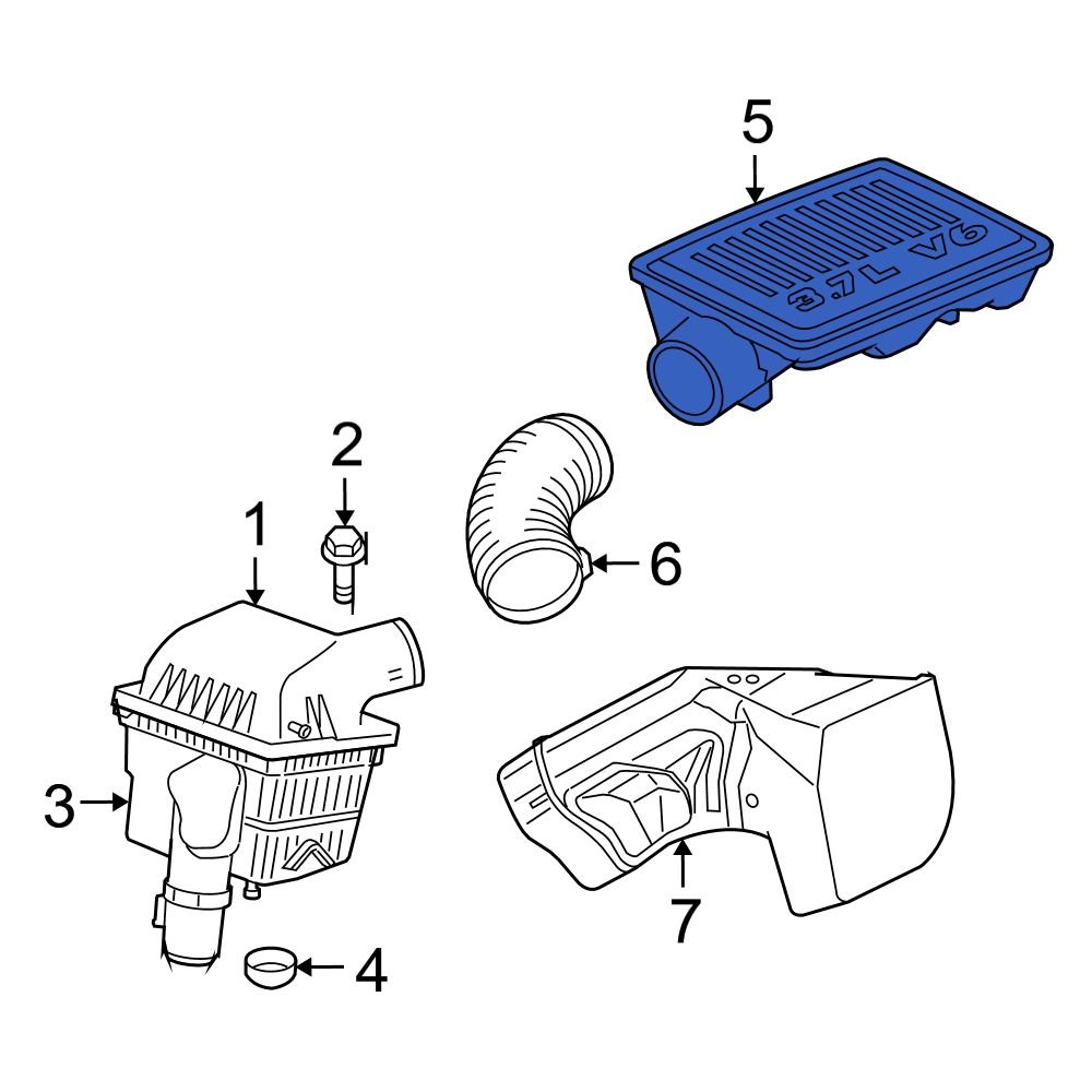 Jeep OE 53013891AA Engine Air Intake Resonator