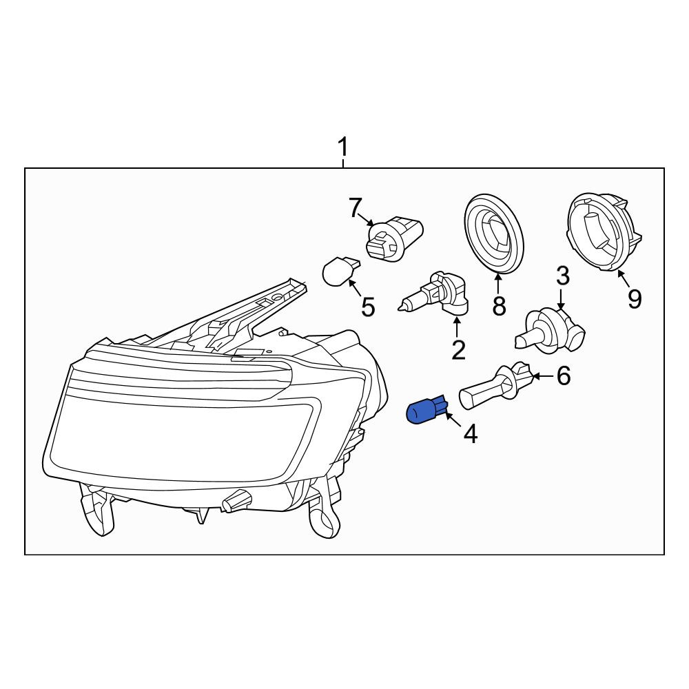 Jeep OE L002825W5W Rear License Plate Light Bulb