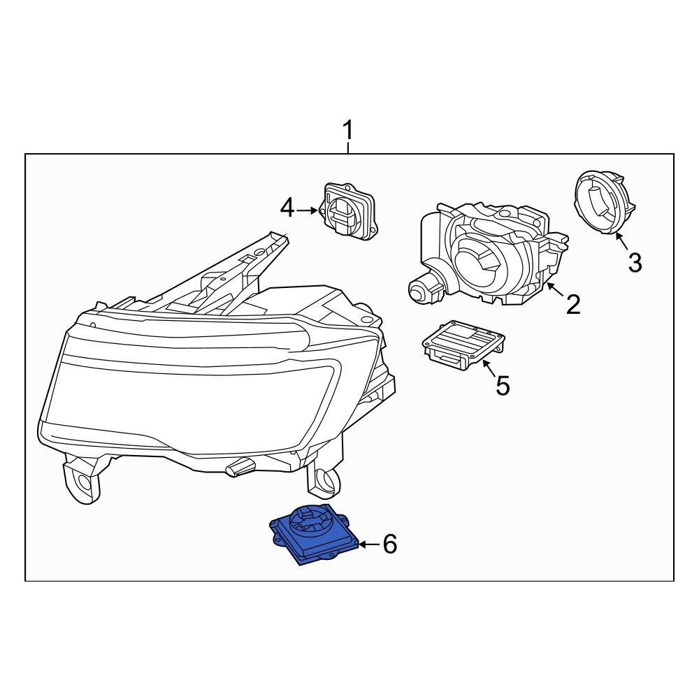 Jeep OE 68223396AA Front High Intensity Discharge (HID) Headlight Igniter