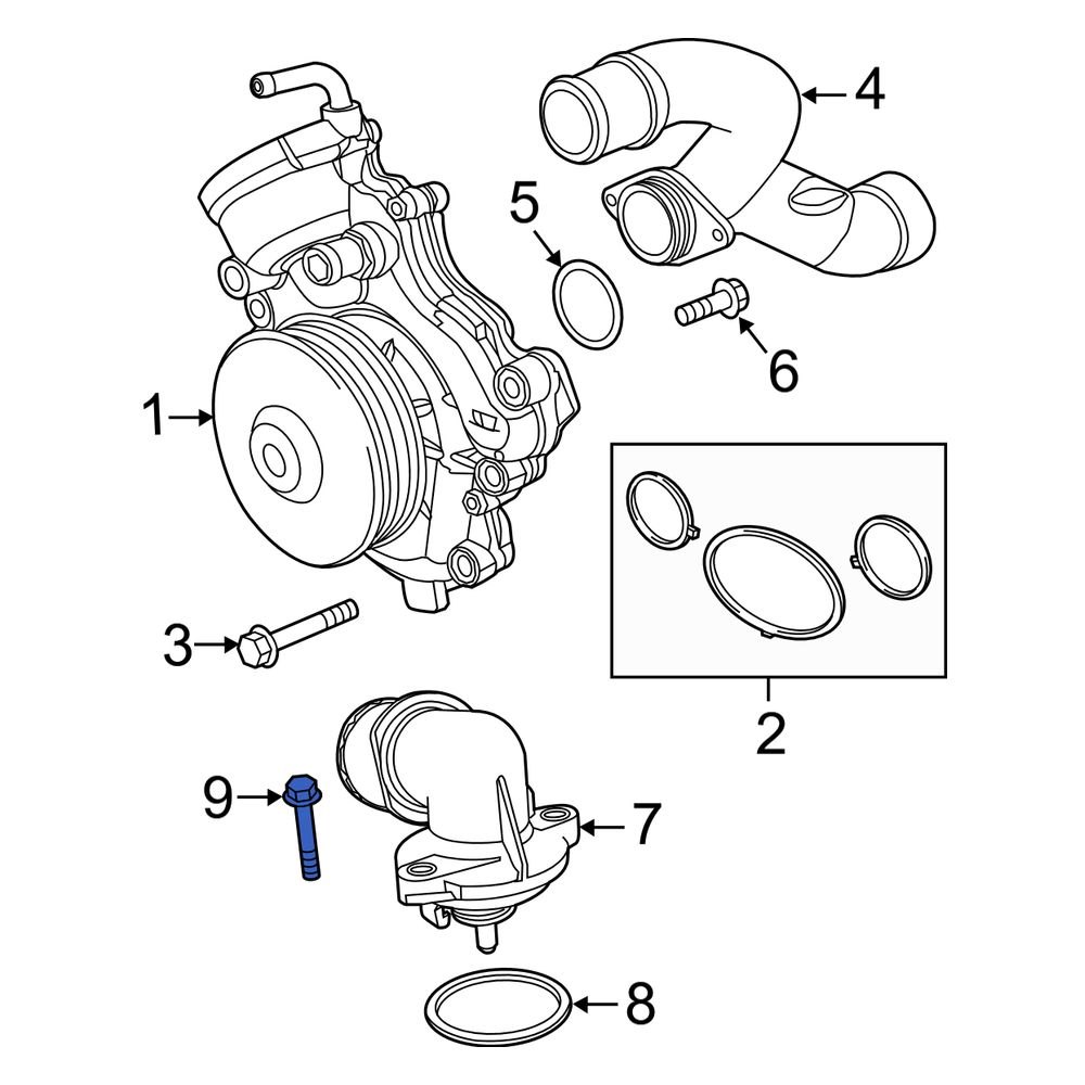 Jeep OE 68147612AA Upper Engine Oil Pan Bolt