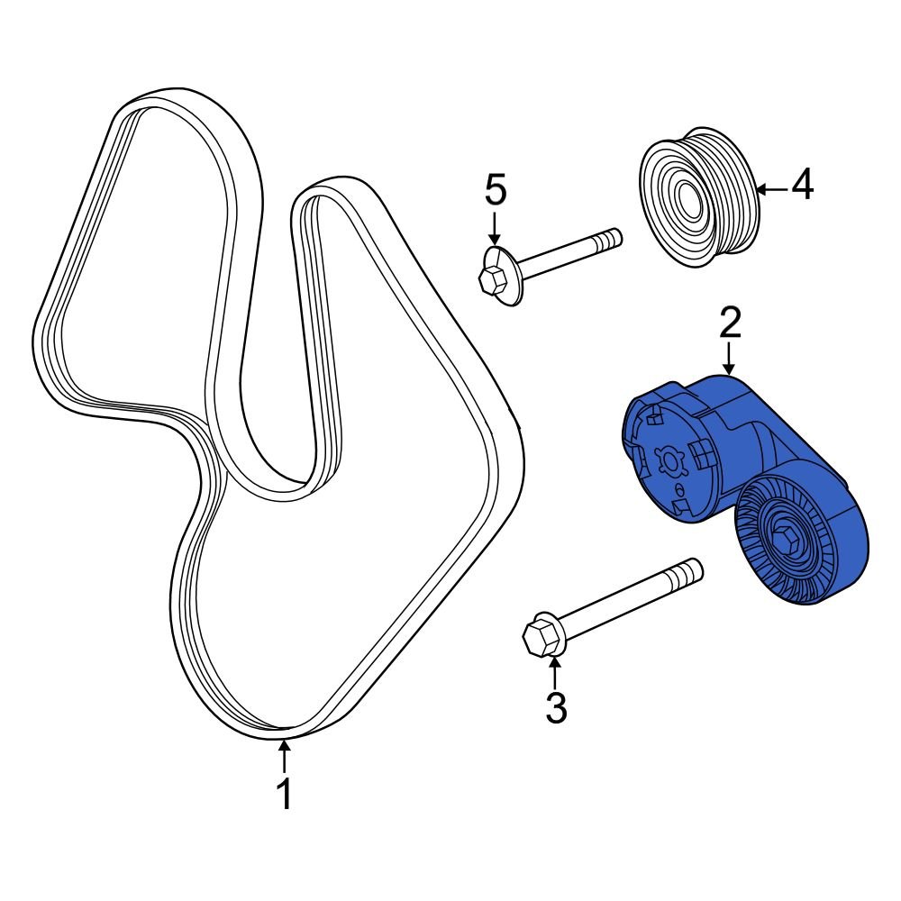 Jeep OE 5184617AD - Accessory Drive Belt Tensioner Assembly