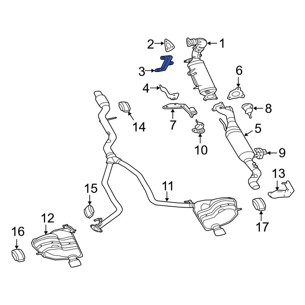 Jeep OE 68088424AB Front Upper Catalytic Converter Bracket