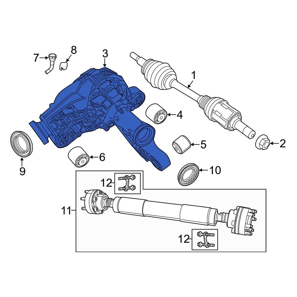 Jeep OE 68352175AA Front Differential