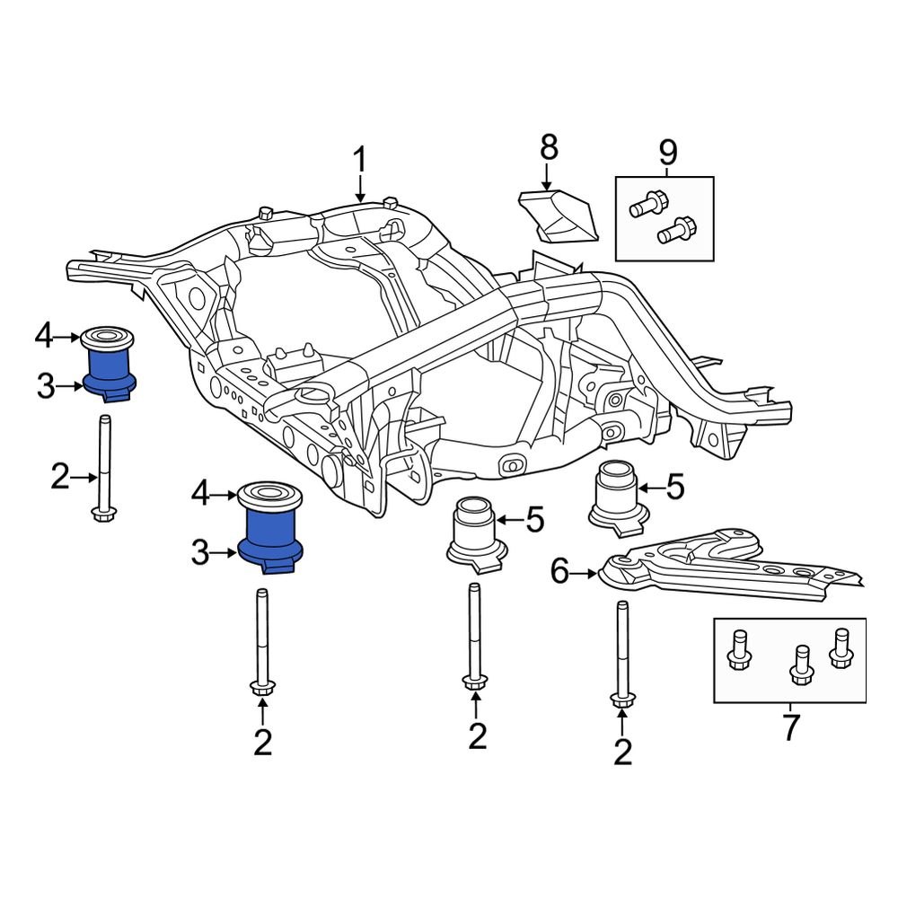 Jeep OE 5180731AC Rear Suspension Crossmember Insulator