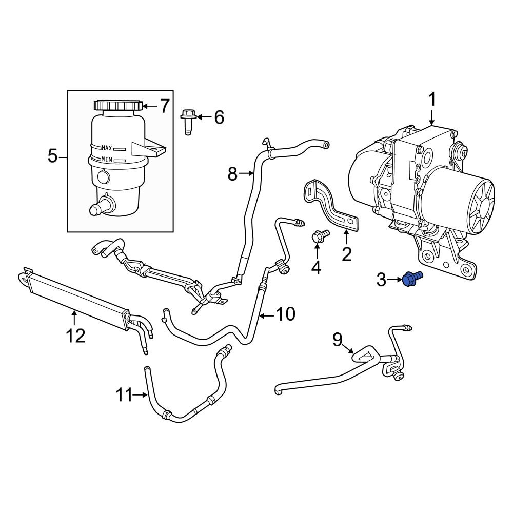 Jeep OE 6102164AA - Power Steering Pump Mounting Bolt