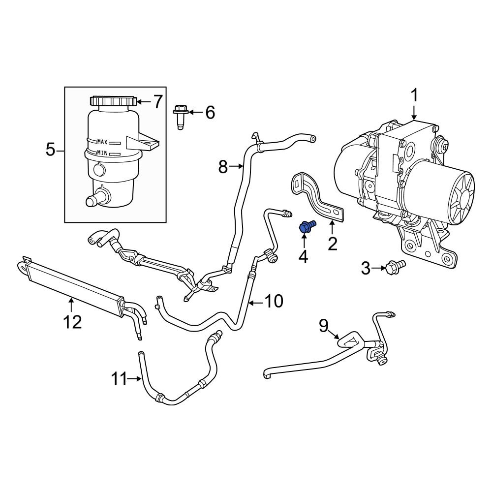 Jeep OE 6102164AA Power Steering Pump Mounting Bolt