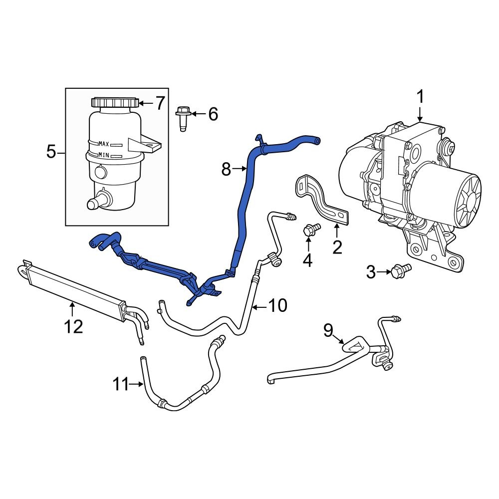 Jeep OE 5154409AI Front Power Steering Hose Assembly